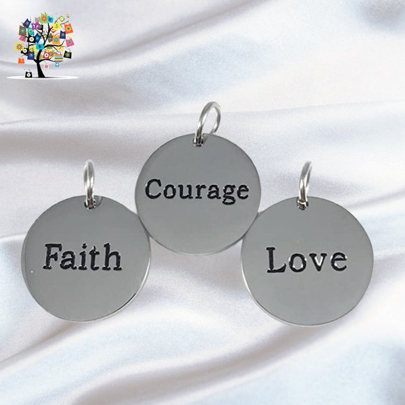 Inspirational Message Word Charms Set of 3 - Picture 1 of 4